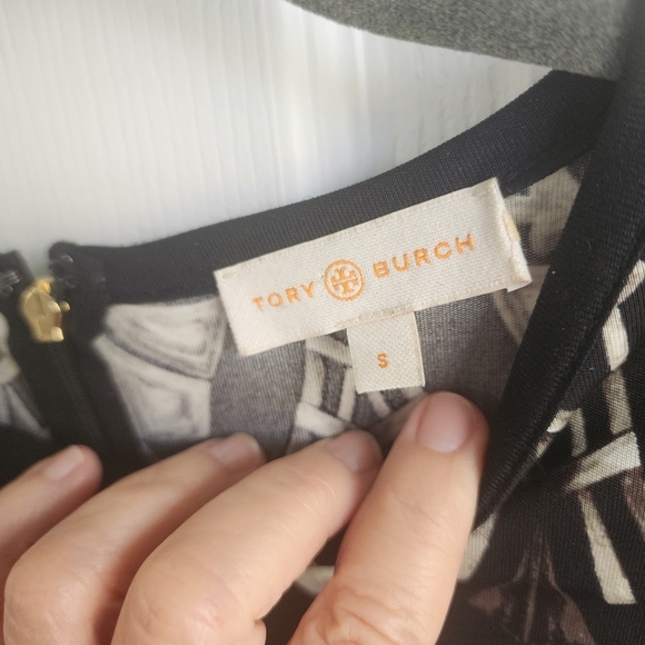 100% Silk Tory Burch Rossela Sheath Pencil Dress Knee Length Sz Small - Picture 3 of 11